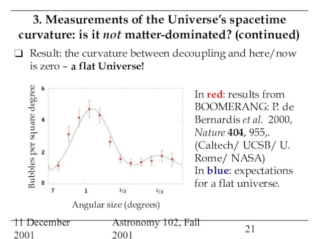 11 December 2001 Astronomy 102, Fall 2001 3. Measurements of