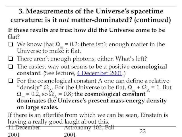 11 December 2001 Astronomy 102, Fall 2001 3. Measurements of