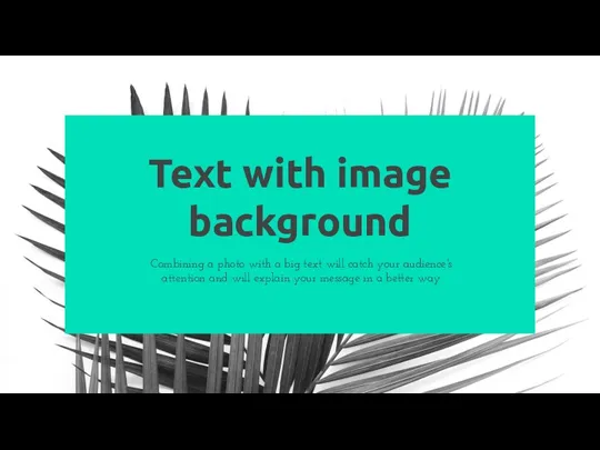 Text with image background Combining a photo with a big