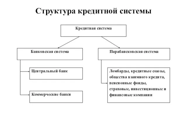 Структура кредитной системы