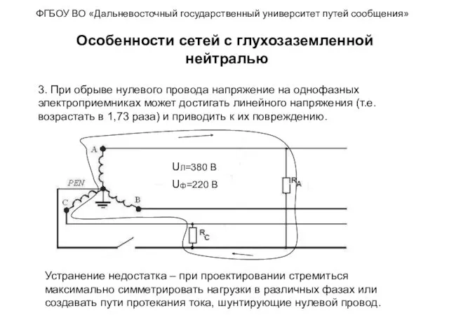 ФГБОУ ВО «Дальневосточный государственный университет путей сообщения» Особенности сетей с