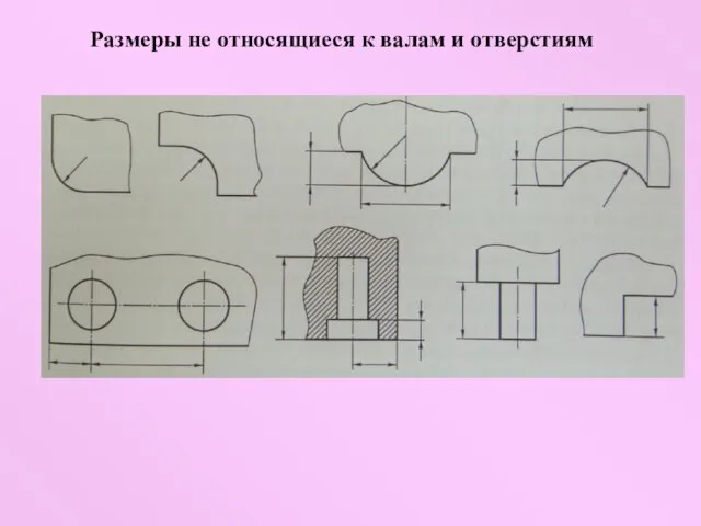 Размеры не относящиеся к валам и отверстиям