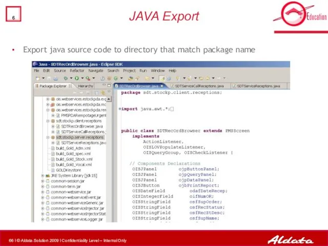 JAVA Export Export java source code to directory that match package name