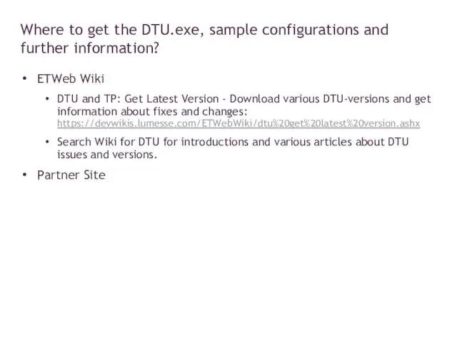 ETWeb Wiki DTU and TP: Get Latest Version - Download