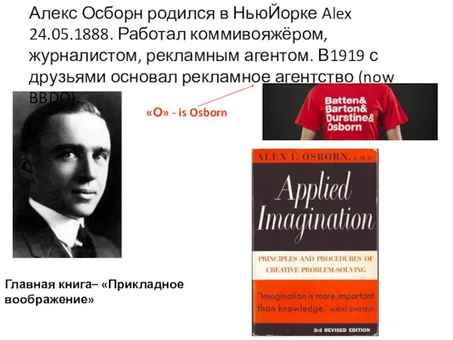 Алекс Осборн родился в НьюЙорке Alex 24.05.1888. Работал коммивояжёром, журналистом,