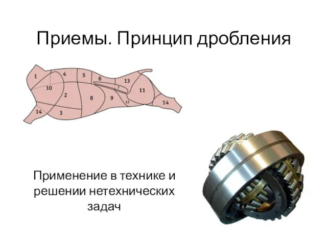 Приемы. Принцип дробления Применение в технике и решении нетехнических задач