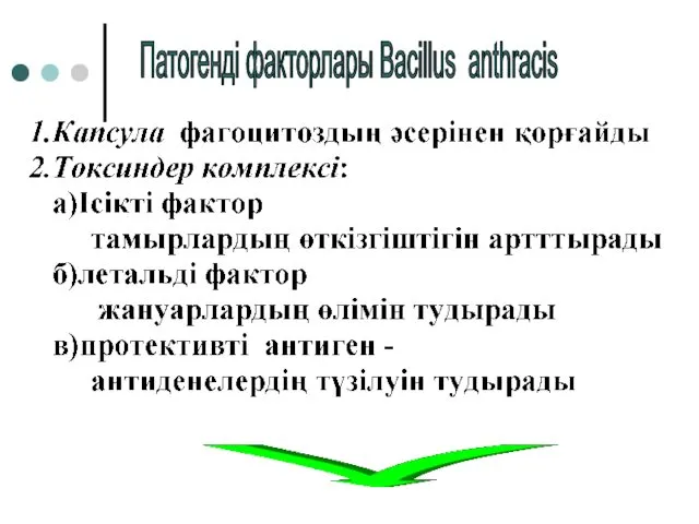 Патогенді факторлары Bacillus anthracis