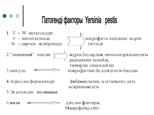 Патогенді факторы Yersinia pestis