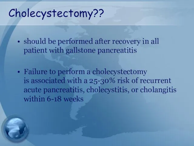 Cholecystectomy?? should be performed after recovery in all patient with