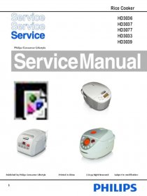 RC Service Manual HD3033, HD3039, HD3036, HD3037, HD3077