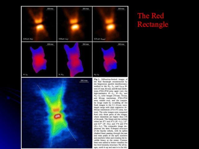 The Red Rectangle6 м БТА + 10 м Keck телескопыИзображения K-L цвета(Men’shchikov et al. 2001)