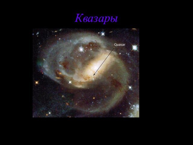 КвазарыКвазары - класс наиболее удивительных и загадочных астрономических объектов; по-видимому, это самые