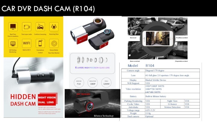 CAR DVR DASH CAM (R104) Riboton Technology