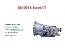 DSI M78 6-Speed A/T. Overseas service team