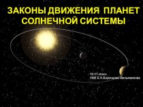 Законы движения планет Солнечной системы