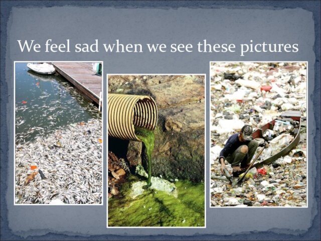 We feel sad when we see these pictures
