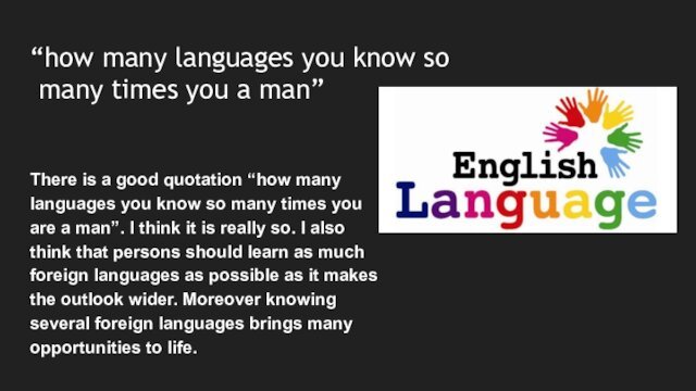 “how many languages you know so      many