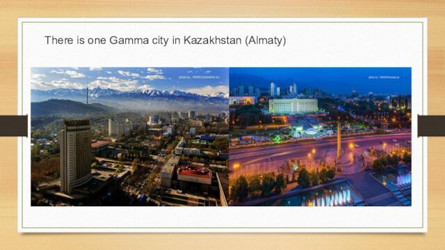 There is one Gamma city in Kazakhstan (Almaty)