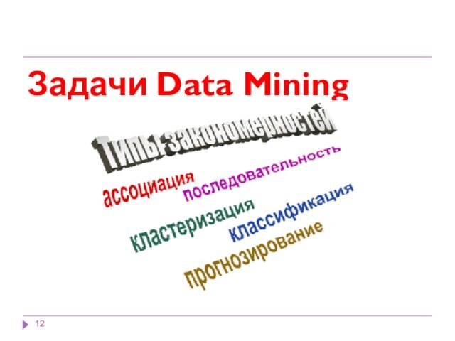 Задачи Data Mining