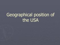 Geographical position of the USA