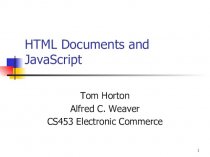 HTML documents and JavaScript
