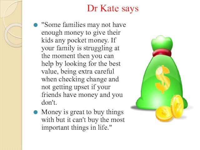 Dr Kate says 