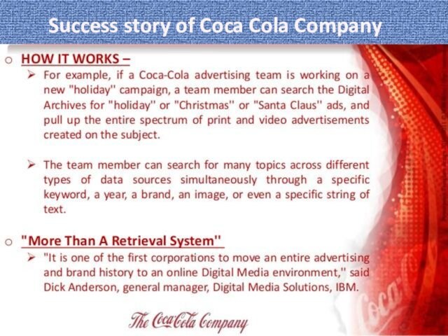Success story of Coca Cola Company