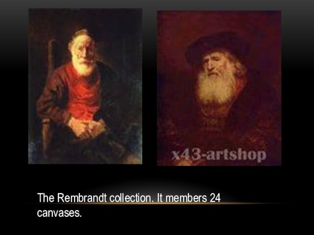 The Rembrandt collection. It members 24 canvases.