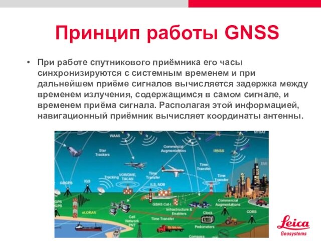Принцип работы GNSSПри работе спутникового приёмника его часы синхронизируются с системным временем и при дальнейшем приёме