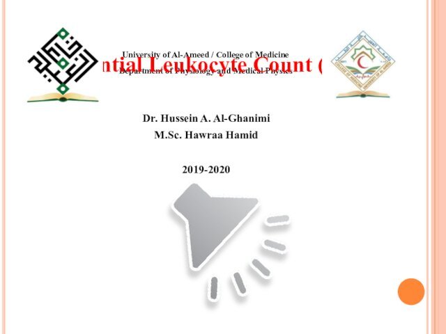 Medical Physics Differential Leukocyte Count (DLC)Dr. Hussein A. Al-Ghanimi M.Sc. Hawraa Hamid2019-2020