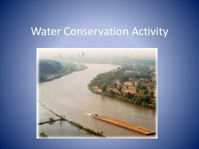 Water Conservation Activity