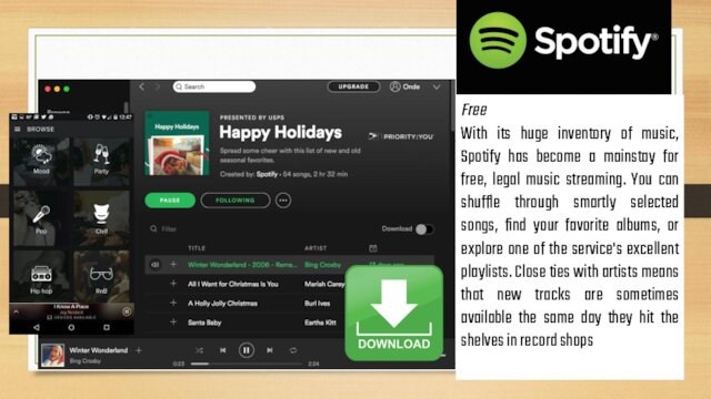 mainstay for free, legal music streaming. You can shuffle through smartly selected songs, find your