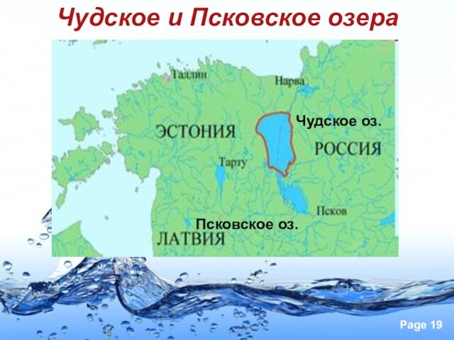 Чудское и Псковское озера Чудское оз.Псковское оз.