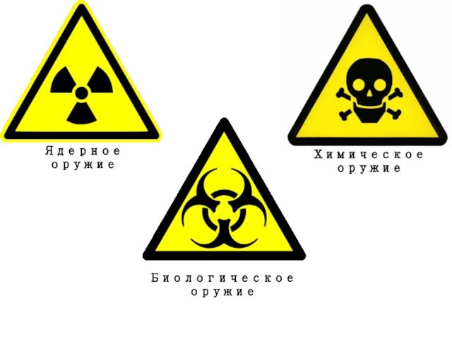Ядерное оружиеБиологическое оружиеХимическое оружие