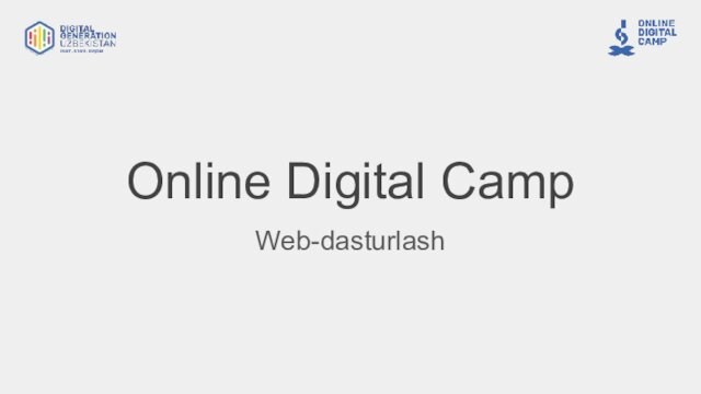 Online Digital CampWeb-dasturlash