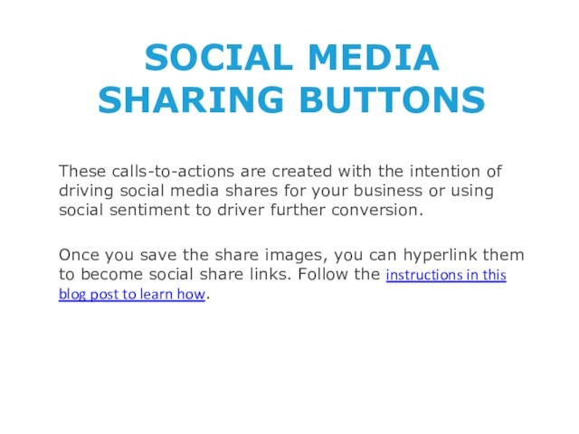 driving social media shares for your business or using social sentiment to driver further conversion.Once
