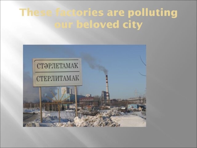 These factories are polluting our beloved city