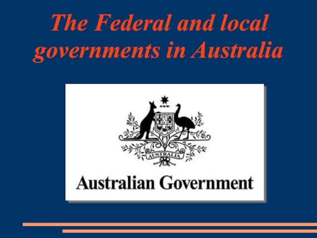 The Federal and local governments in Australia