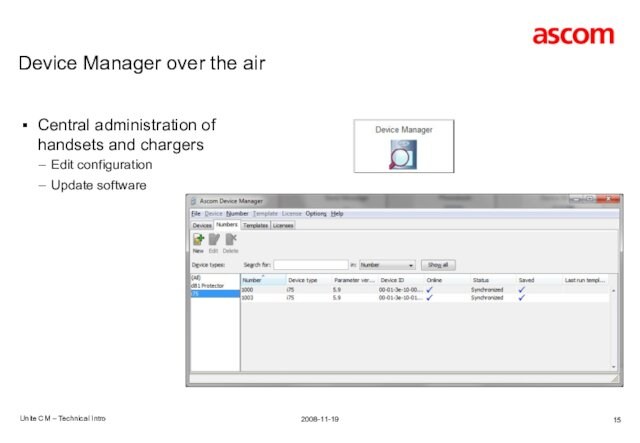 handsets and chargersEdit configurationUpdate software2008-11-19