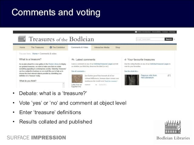 Comments and votingDebate: what is a ‘treasure?’Vote ‘yes’ or ‘no’ and comment at object levelEnter ‘treasure’
