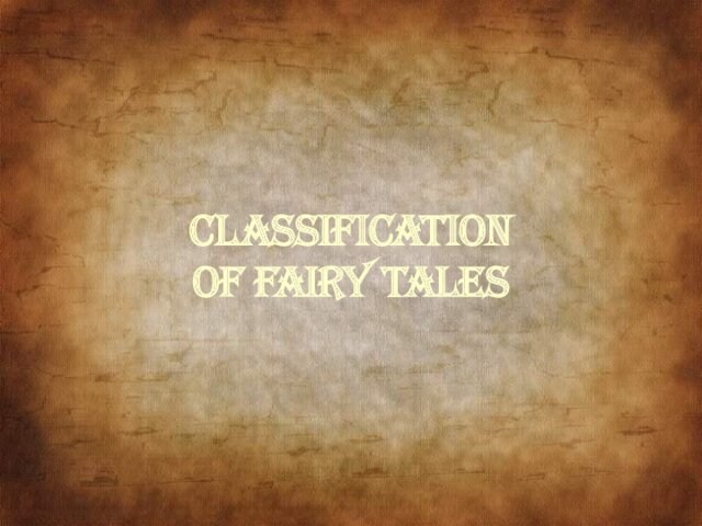 Classification  of fairy tales