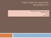 Structure of linguistic methodology