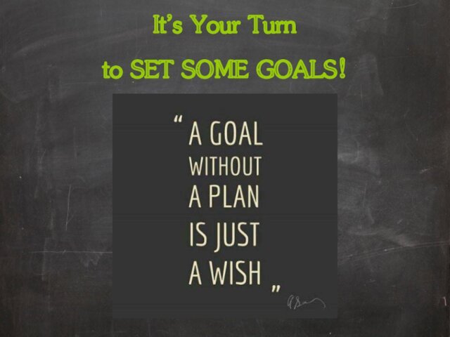 It’s Your Turn  to SET SOME GOALS!