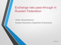 Exchange rate pass-through in Russian Federation