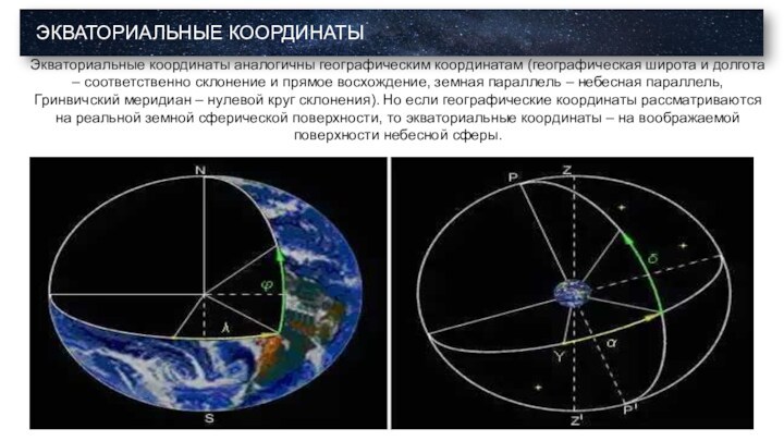 Экваториальные координаты звезд