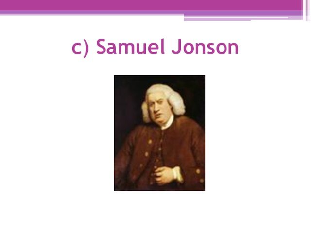 c) Samuel Jonson
