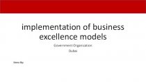 Implementation of business excellence models