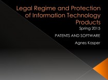Legal Regime and Protection of Information Technology Products