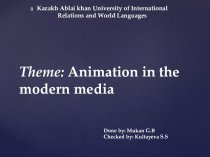 Animation in the modern media
