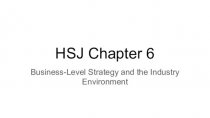 HSJ Chapter 6. Business-Level Strategy and the Industry Environment